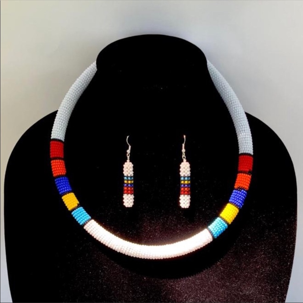 Handmade beautiful set of earrings and necklace